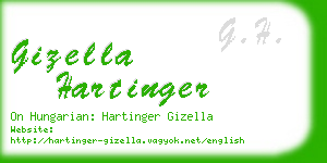 gizella hartinger business card